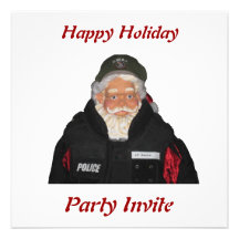 Inbjudan för polisSanta party