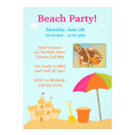 Inbjudan för strandpartyfödelsedag