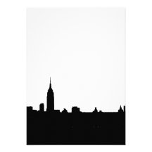 Inbjudan för svart- & vitNew York Silhouette