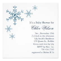 Inbjudan för vinterglamourbaby shower
