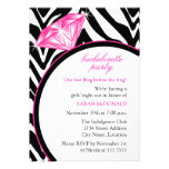 Inbjudan för zebra tryck- & ringBachelorette party