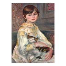 Inbjudan: Renoir målning av mllen. Manet och katt