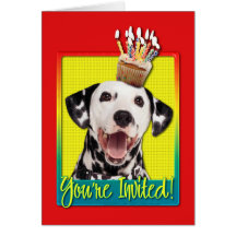 Inbjudanmuffin - Dalmatian Kort