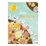 Inbjudningar för baby shower för blommafågel"chick