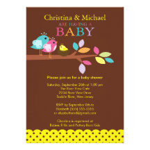 Inbjudningar för babyfågelNestl baby shower