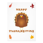 Inbjudningar för happy thanksgivingtecknadkalkon