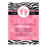 Inbjudningar för modzebra tryckbaby shower