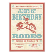 Inbjudningar för party för CowboyfödelsedagRodeo