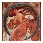 Inbjudningar för vintageAlphonse Mucha dans