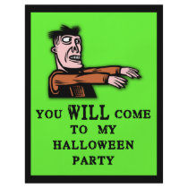 Inbjudningar för ZombieHalloween parti Flygblad Designs