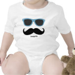 incognito - funny mustache and blue shades t-shirt