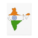 India flag map post cards