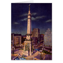 Indianapolis den Indiana monumentet cirklar på nat Kort