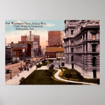 Indianapolis Indiana gammal domstol Posters