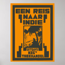 Indie för reis för art décobokomslag (holländare)  affisch