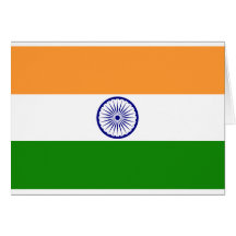 Indien flagga hälsningskort