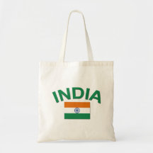 Indien flagga tote bag