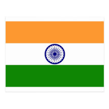 Indien flagga vykort