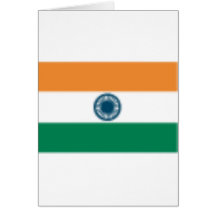 Indien flaggadesign hälsnings kort