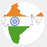 Indien flaggakarta klistermärken