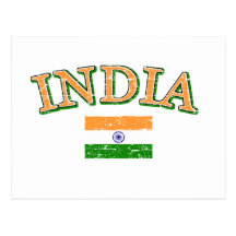 Indien fotbolldesign vykort
