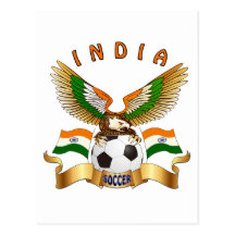 Indien fotbolldesigner vykort