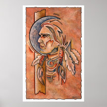 Indiskt huvud print