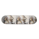Infödd kvinnagrafittiSkateboard