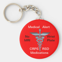 Inga vakna CRPS/RSD läkarbehandlingar Keychain för Nyckel Ringar
