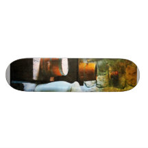 Ingefäran skorrar och ösregnar skateboard deck