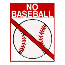 Ingen baseball undertecknar vykort