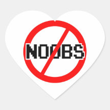 INGEN NOOBS - apa för geek/hacker/pc/code Klistermärke