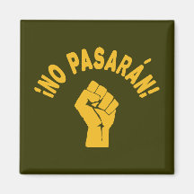 Ingen Pasaran - de passerar inte Kylskåps Magneter