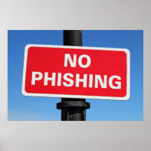 Ingen Phishing undertecknar Posters