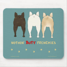 Ingenting knuffar Frenchies Mousepad Musmatta