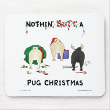 Ingenting knuffar jul för en mops mus matta