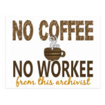 Inget kaffe ingen Workee arkivarie Vykort