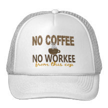 Inget kaffe ingen Workee snut Mesh Kepsar