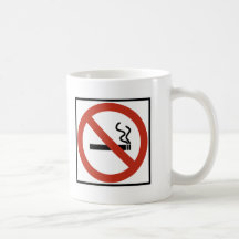 Inget - röka underteckna kaffe mugg
