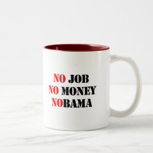 INGET rött JOBB NOBAMA Kaffe Kopp
