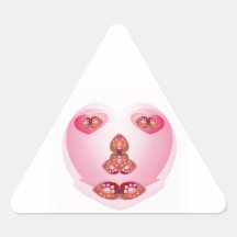 Inget skriva eller borsta använt för denna ÄLSKLIN Triangle Stickers