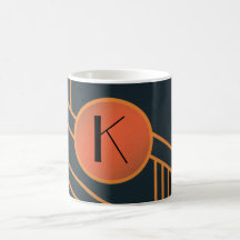 Initial "K-" mugg för art déco