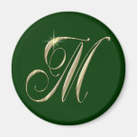 Initial Monogrammagnet för M Magnet För Kylskåp