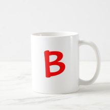 Initial mugg för B