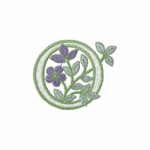Initial nolla för blommaMonogram