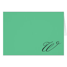 Initial notecard för W Kort