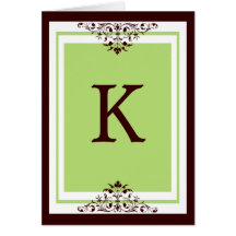 Initiala Notecard Kort