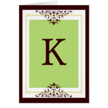 Initiala Notecard Kort
