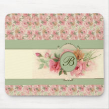 Initiala rosa ros Mousepad Musmattor