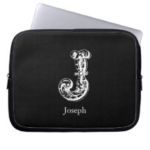 Initialer för Monogrambrev J Datorfodral
